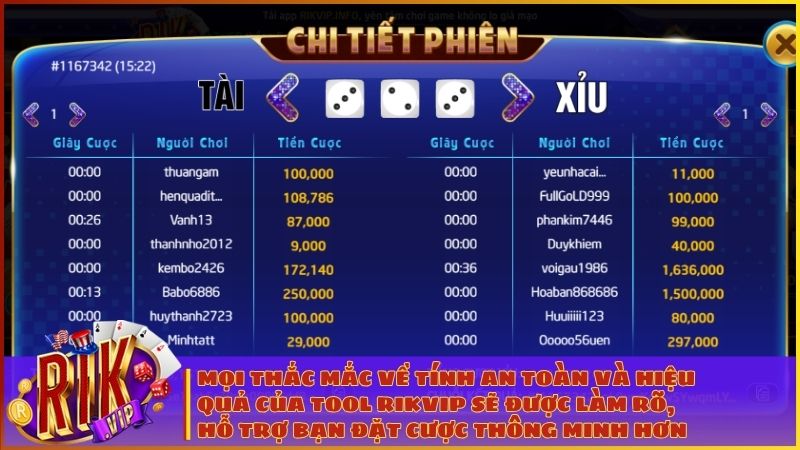 Giải đáp các thắc mắc về độ chính xác và tính an toàn của Tool RIKVIP giúp người chơi luôn yên tâm đặt cược