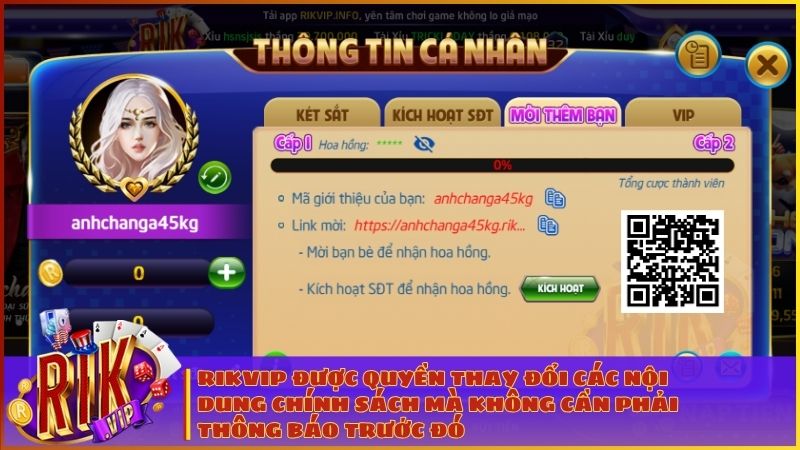 Cổng game RIKVIP bảo lưu quyền sửa đổi các điều khoản mà không cần báo trước