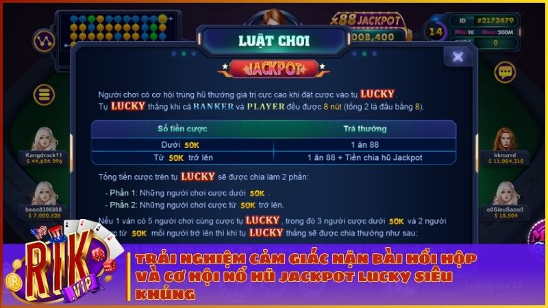 Cơ hội chia hũ Jackpot hàng tỷ đồng khi tham gia đặt cược vào tụ Lucky đặc biệt