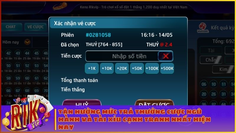 Chi tiết các loại hình cược Ngũ Hành và bảng hệ số thưởng kỷ lục của sảnh